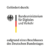 Gefördert durch Bundesministerium für Digitales und Verkehr aufgrund eines Beschlusses des Deutschen Bundestages