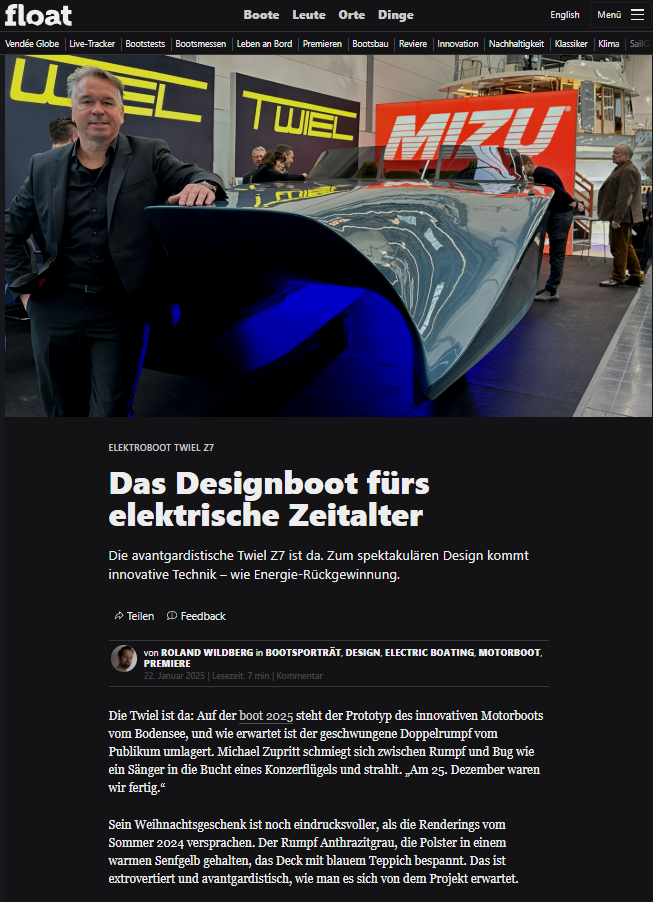 Float Magazin — Das Designboot fürs elektrische Zeitalter